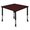 Regency Square Mobile Tables, 42 W, 42 L, 23-34 H, Wood, Metal, Mahogany TB4242MHAPCBK - alternate 1